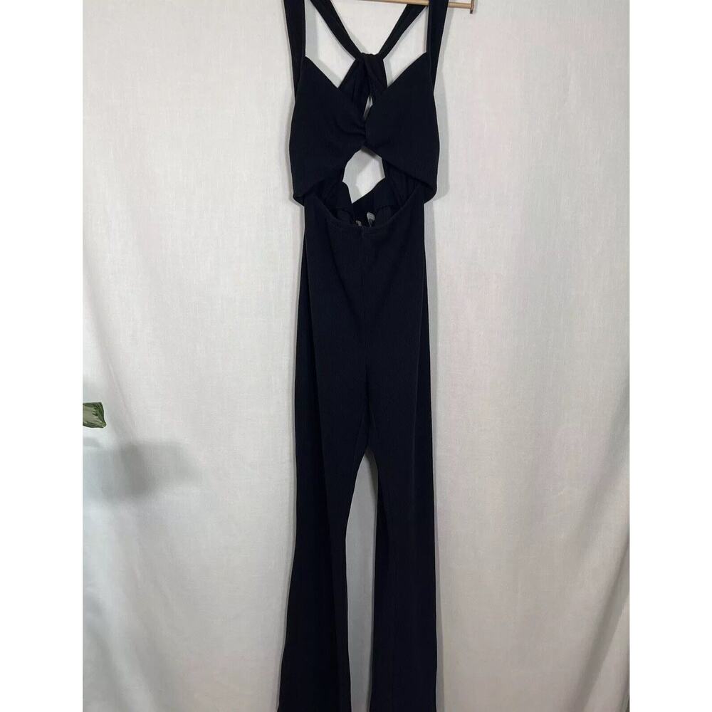 Free People Black Cutout Jumpsuit - Picture 3 of 10